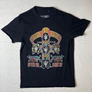 Guns N Roses 1988 Tour T Shirt Black Short Sleeve Graphic Print Mens Size M